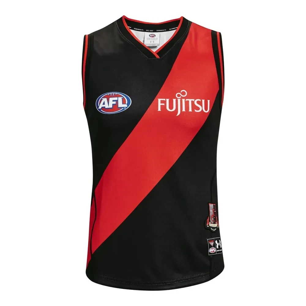 2022 ESSENDON BOMBERS AFL HOME GUERNSEY-Мужские Размеры: S-3XL (печать имени под заказ) Высшее