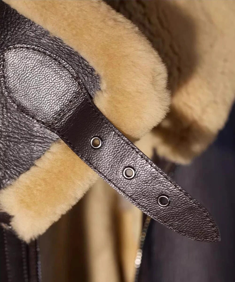 Мужская дубленка Denny &amp Dora летная куртка-бомбер ВВС B6 повседневная зимняя кожаная