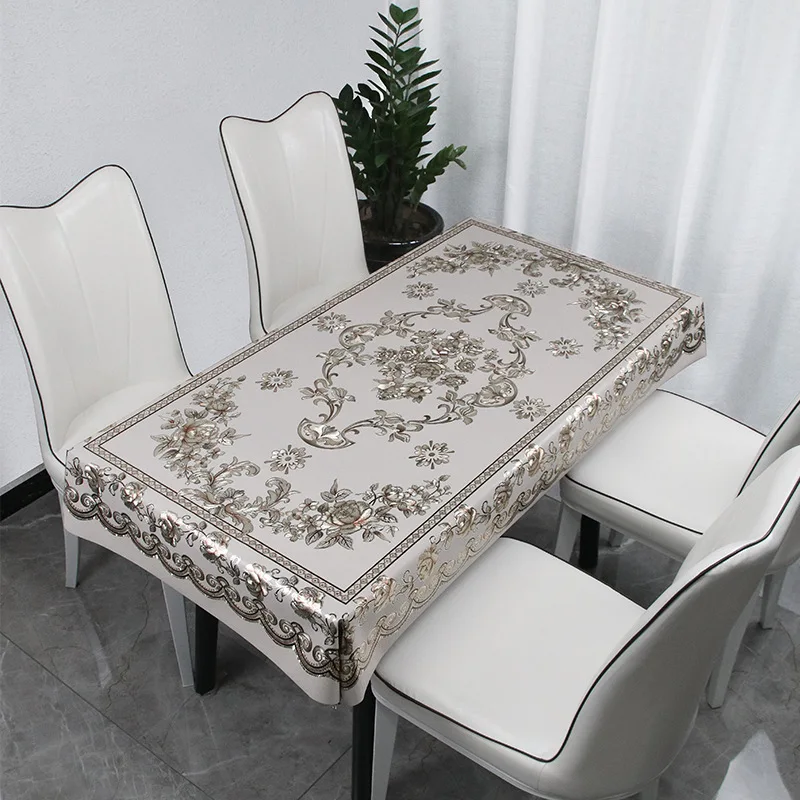 Ins waterproof anti hot anti oil PVC tablecloth home cloth art long table cover towel tablecloth wholesale