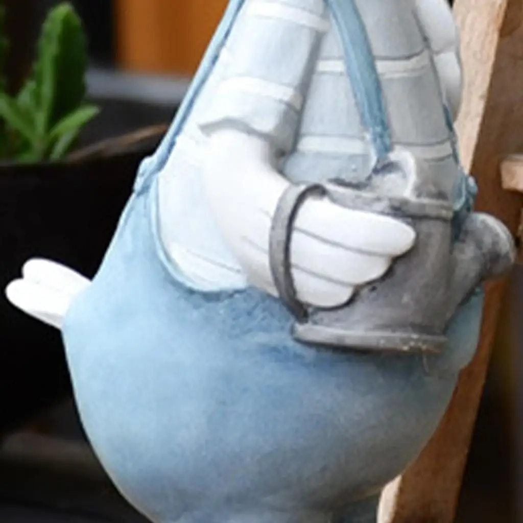 

Garden Statue Cute Resin Duck Sculpture Lawn Decor Carry Flower Basket