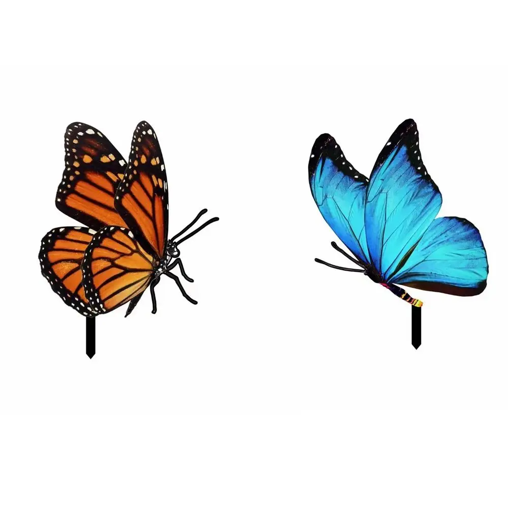 

Plastic Garden Stake New 25cm Yellow/Blue Garden Signage Butterfly Shape Garden Decoration Courtyard