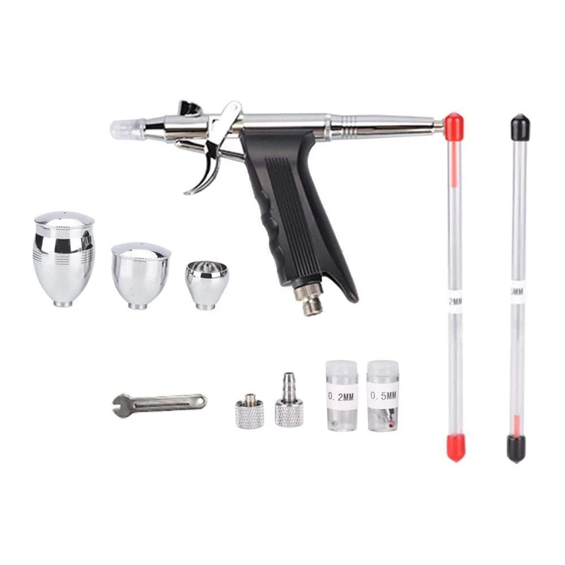 

Dual Action Airbrush Compressor Kit Craft Cake Paint Art Sprayer Set Tools Art Airbrush Model Inkjet Paint Spray Set