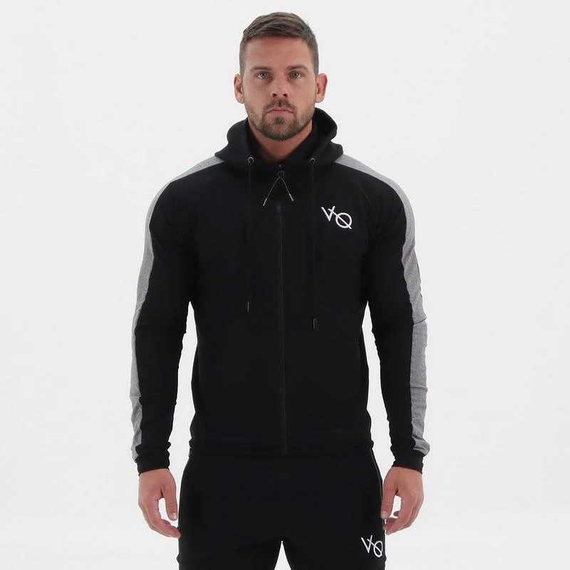 Streetwear New Cotton Embroidery Men's Set Fashion Zipper Hooded Coat Casual Sports Jogger Fitness Men's trousers;
