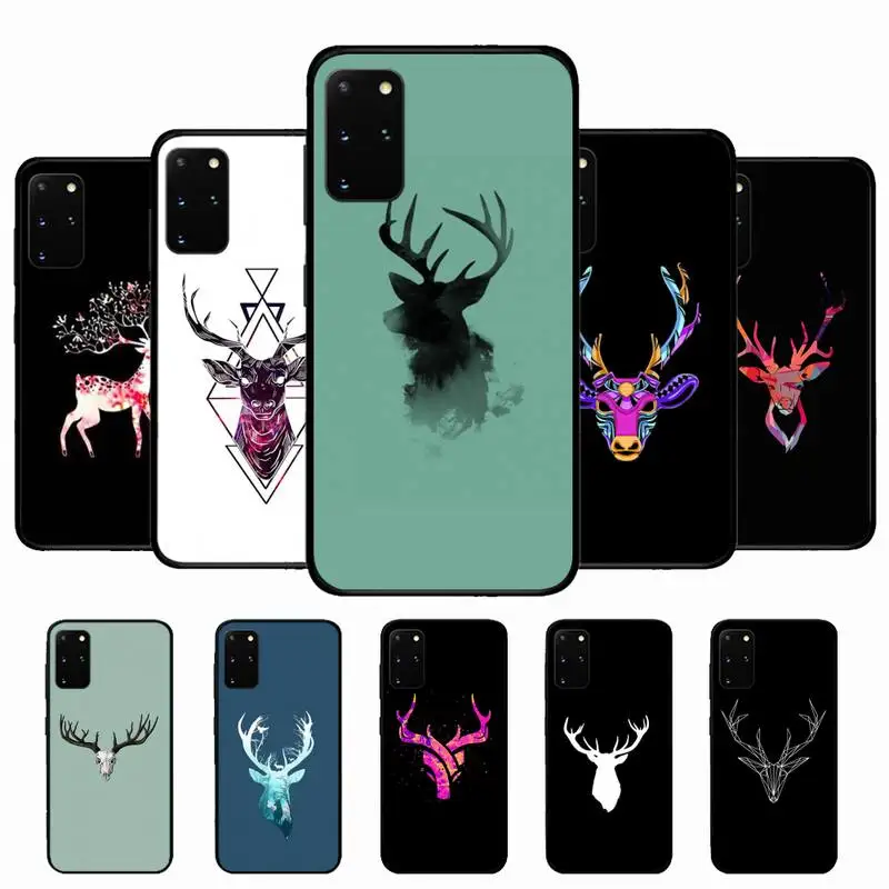 

Abstract Deer Phone Case for Samsung S10 21 20 9 8 plus lite S20 UlTRA 7edge