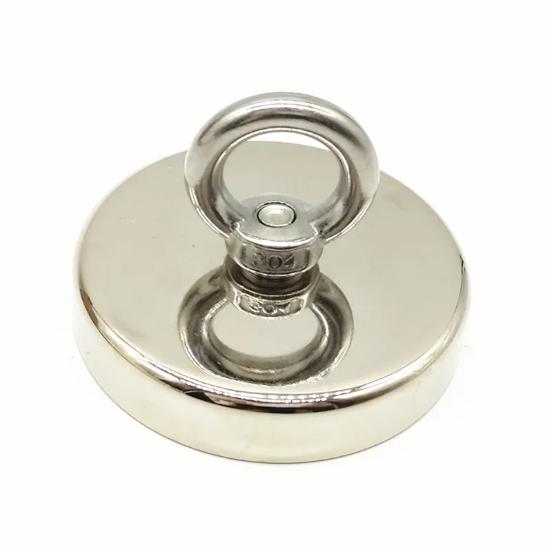 

PTSNET 280KG D90 Super PowerfulNeodymium Fishing Magnet holder Hole Circular Ring Salvage Hook Permanent Deep Sea Pulling Mount