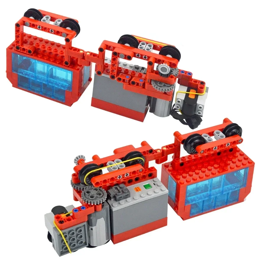Конструктор с подвесным электропоездом механический трек мотор город набор
