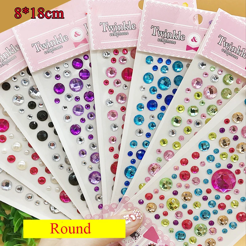 

Cheapest Mixed Color Heart Flower 3D Diamond Face Rhinestone Sticker Scrapbooking Sticker Eyebrow Jewels Gems Strass Nail Stone
