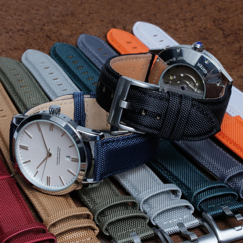 

Nylon Leather Watch Band for Rolex DATEJUST Daytona Wristbelt for Seiko Skx007 Skx009 Retro Strap Quick Release Bracelet 20 22mm