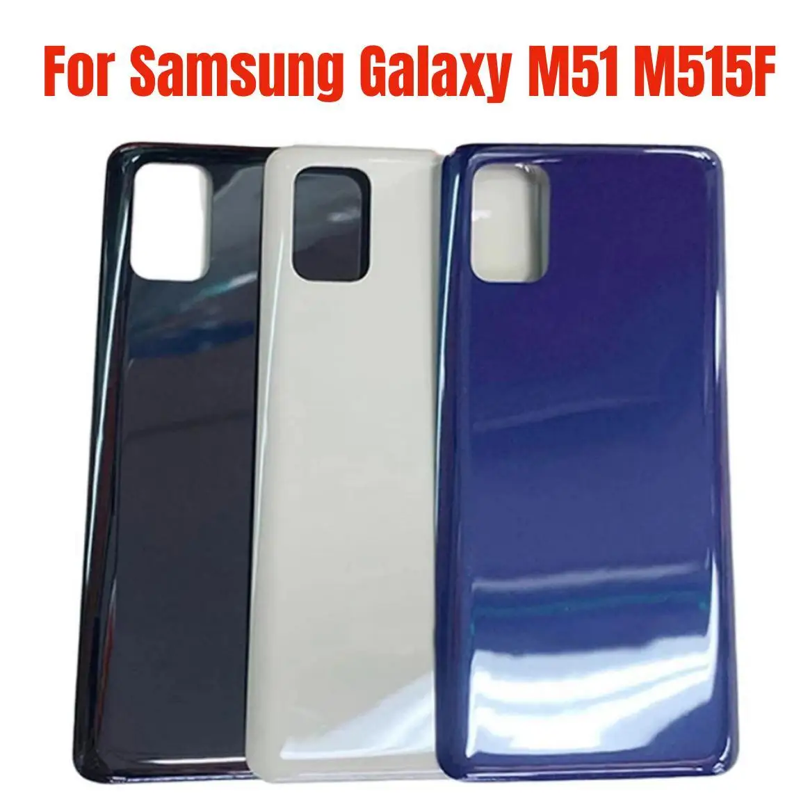 

Original For Samsung Galaxy M51 M515F Middle Frame Plate Bezel For Samsung M51 Battery Cover Back Cover Rear Door With Lens