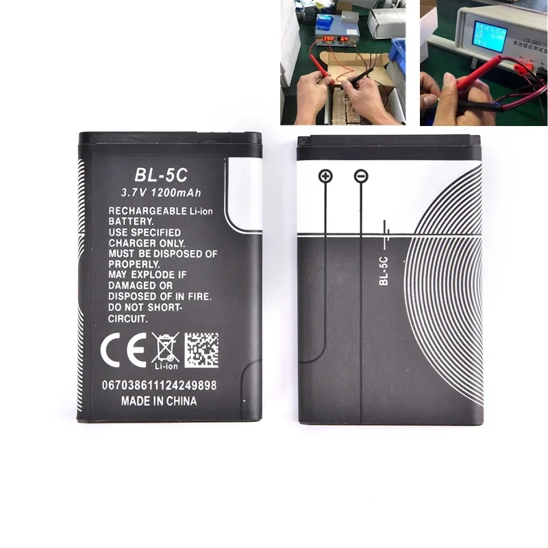 Noya Raye 1200 мАч 3,7 В BL-5C BL5C Телефонный аккумулятор для Nokia 3100 3105 3109C 3110C 3120 3110 1000 1010 1100 1108 1110 (art.: 3920caef94492) - 3920caef94492