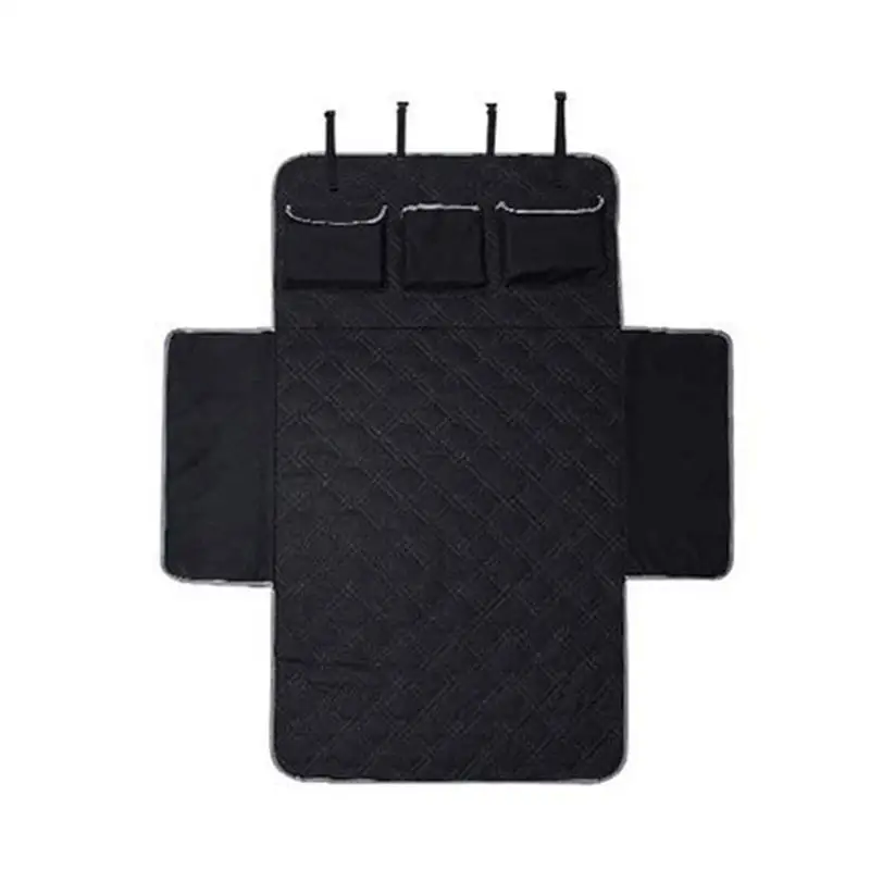 

Чехол на заднее сиденье для собак, защита от царапин, чехол на сиденье для домашних животных, нескользящий автомобильный коврик для багажника с карманом для хранения, товары для домашних животных