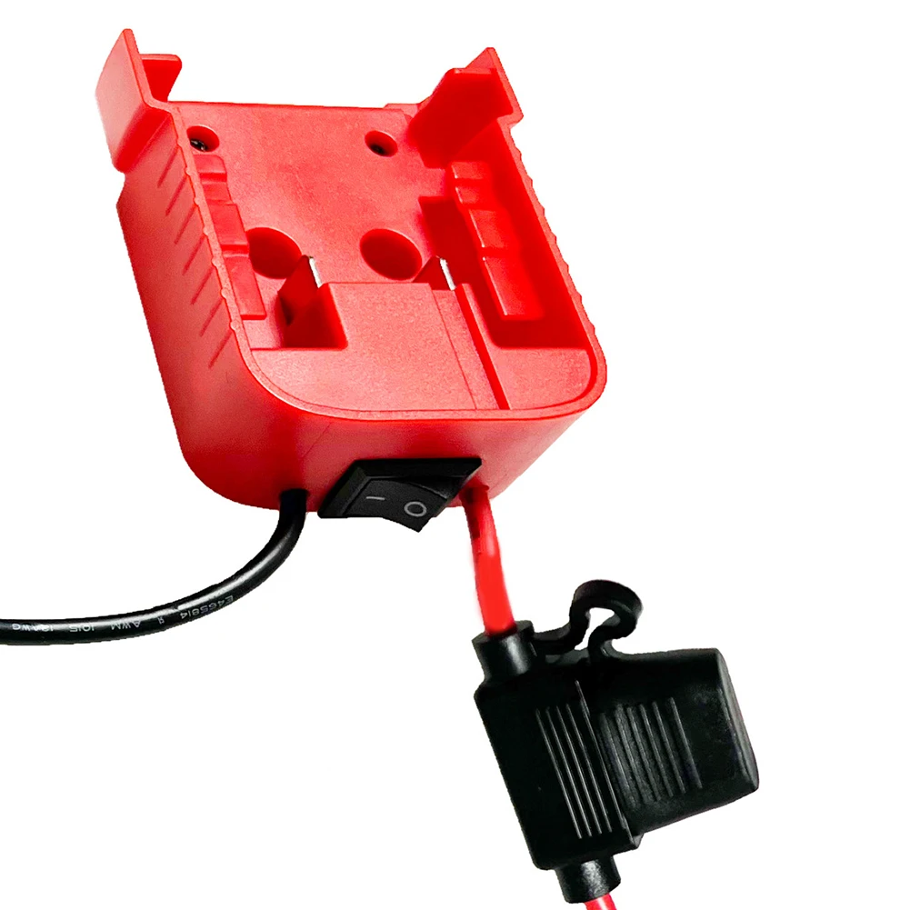 

Replacement Fuses Battery Adapter Plastic Red Security With Built-in Switch 14AWG For 18V Tools Multi-scene Use