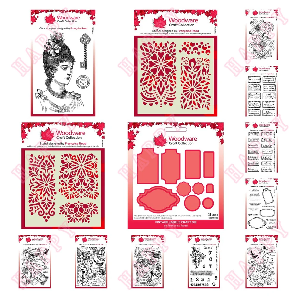 

Vintage Dogwood Flowers Numbers Butterfly Metal Cutting Dies Stamps Scrapbook Decoration Stencil DIY Handmade Embossing Template