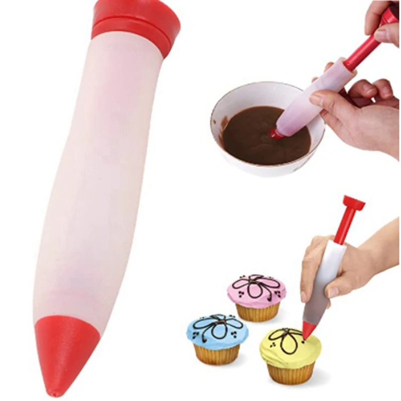 Silicone Injection Tool Cream Chocolate Dessert Cookie Cupcake Cake Decorating Pen