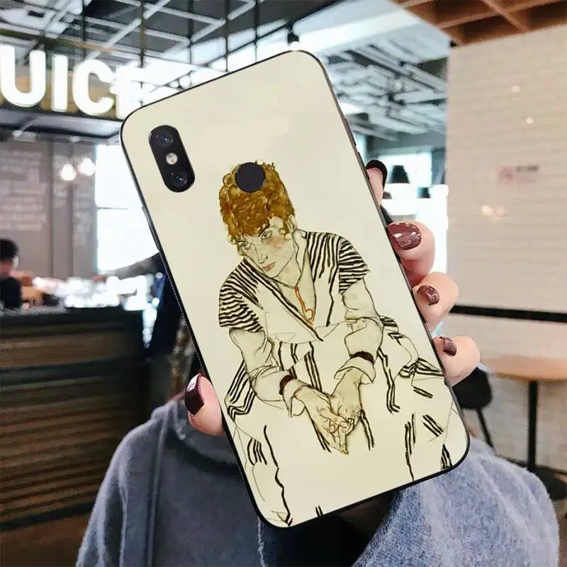 Egon Schiele Phone Case for Xiaomi mi 5 6 8 9 10 lite pro SE Mix 2s 3 F1 Max2 3