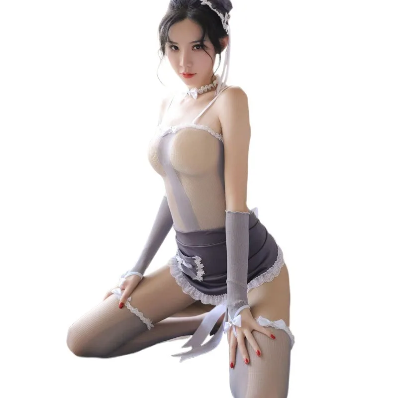 

Sexy lingerie temptation suit cute maid maid uniform apron pajamas