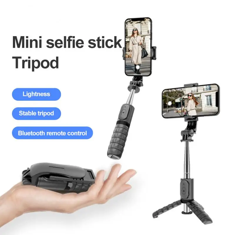 

Portable Tripod For Mobile Phone Selfie Stick With Remote Control Telescopic Phone Bluetooth Stick For Huawei IPhone Android