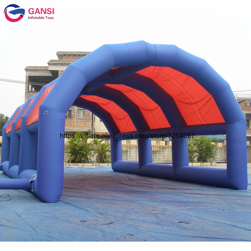 Прочная надувная палатка из ткани Оксфорд для вечеринок 11x8x4 м с навесом