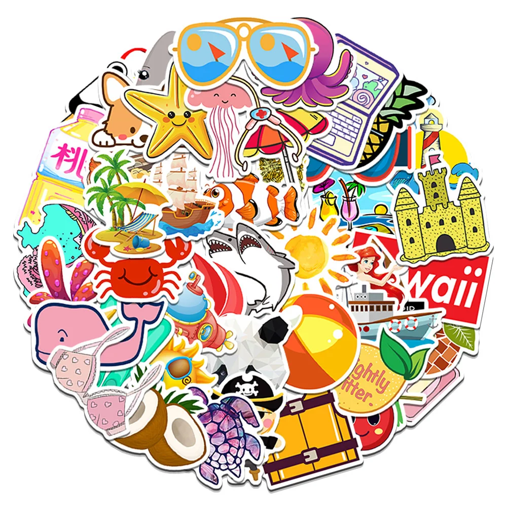 

10/30/50PCS Cute Cartoon Small Fresh Personality Graffiti Sticker Laptop Trolley Case Water Cup Skateboard RefrigeratorWholesale