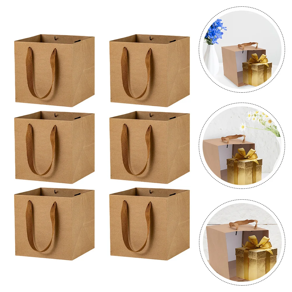 

Bag Paper Bags Merchandise Gift Kraft Brown Retail Goodies Flower Bouquet Favors Take Outgobakery Cupcake Carrier Craft