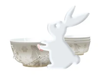 Dishes Tableware Set Nordic White Porcelain Household Ceramics Easy Clean  Surface Soup Bowl Kitchen Rabbit Shape White reusable