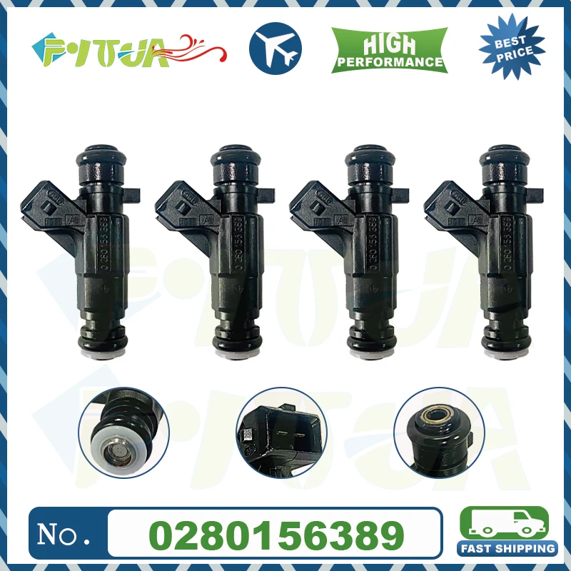 4 шт. топливный инжектор 0280156389 для Dong Feng XiaoKang V27 китайского бензинового автомобиля