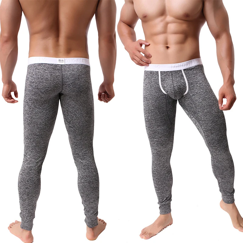 

Winter Thermal Long Johns Sexy U Leggings Men Home Pajama Sweatpants Fashion Underpants