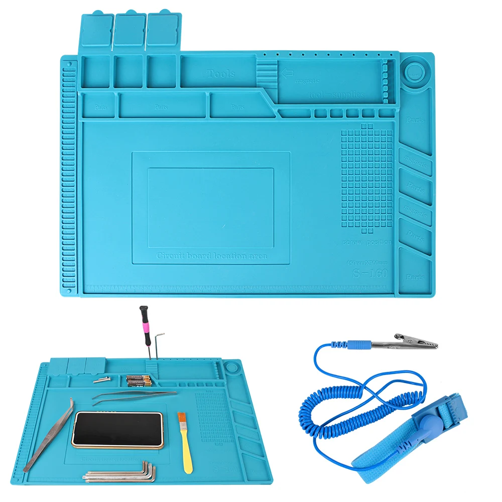 

Heat-Resistant Magnetic for BGA Soldering Station Silicone Repair Pad Adsorption Soldering Mat Platform