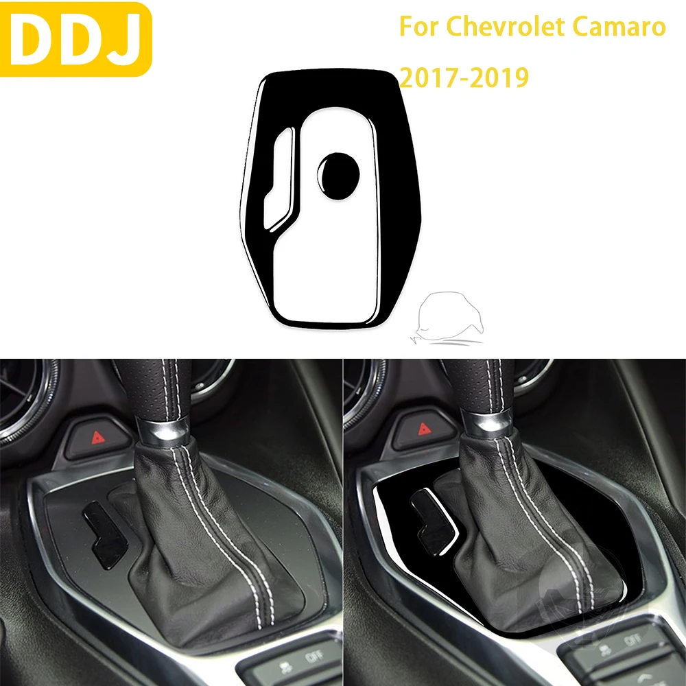 

Автомобильные аксессуары для Chevrolet Camaro 2017 2018 2019, черная пластиковая внутренняя переключающая рама, декоративная наклейка