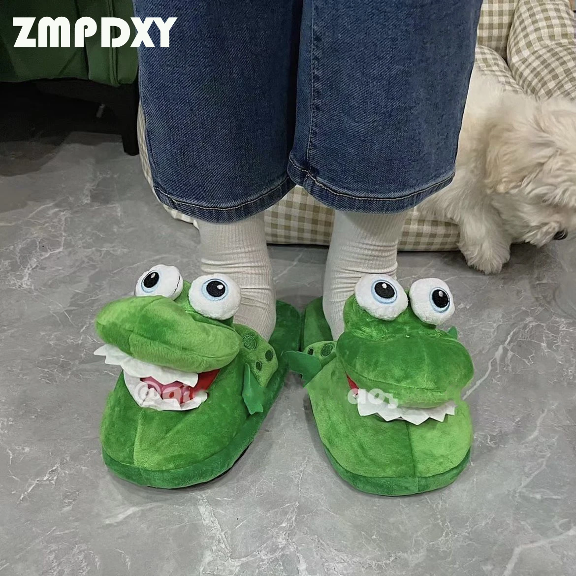 

Мужские шлепанцы, зимние шлепанцы для дома, домашние шлепанцы, Симпатичные забавные плюшевые шлепанцы с мягкой подошвой, игрушечные тапочк...