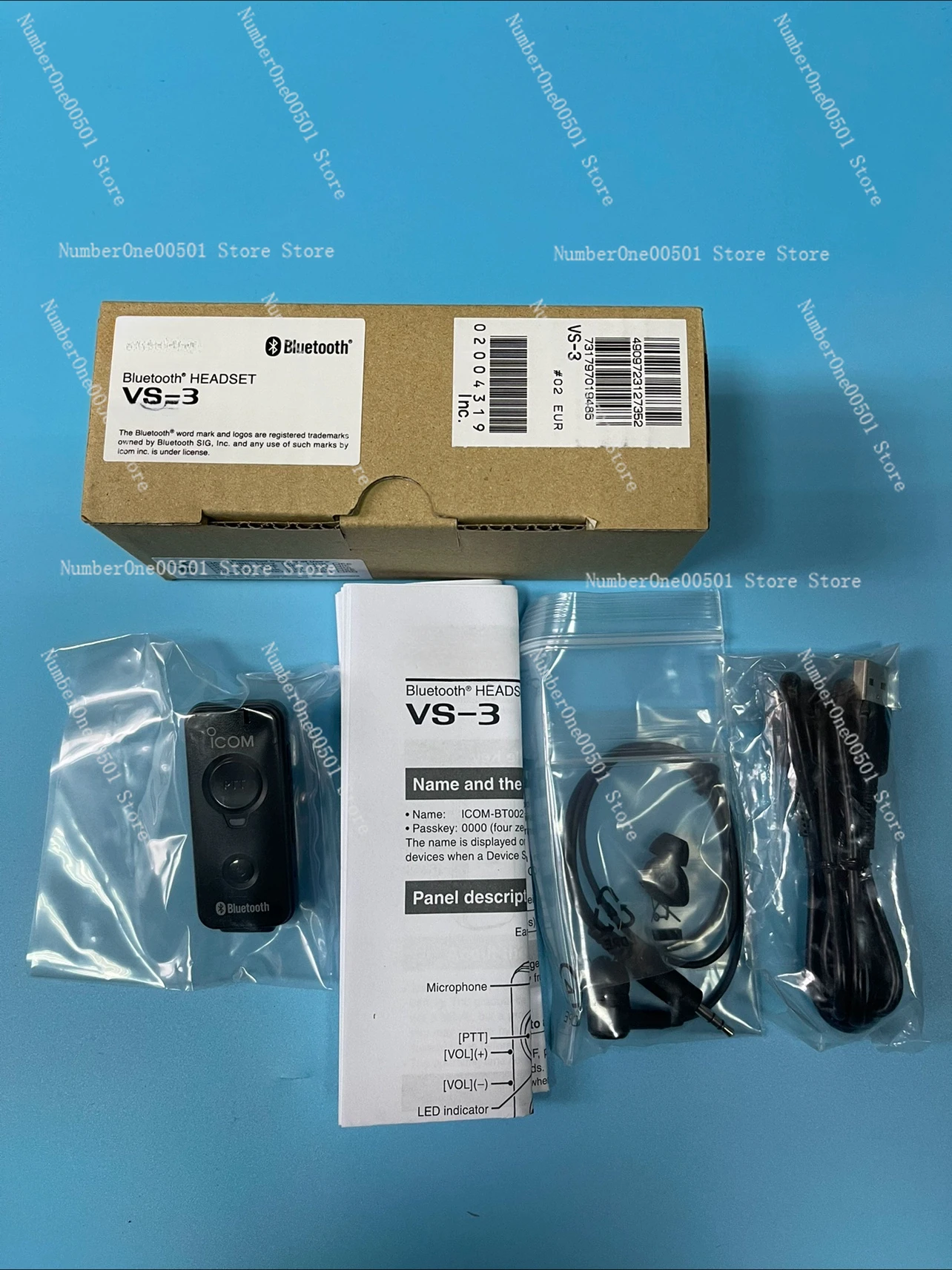 Bluetooth наушники VS-3 с внутренней связью PTT используются для IC-705/R30/ID-52 и т. д.