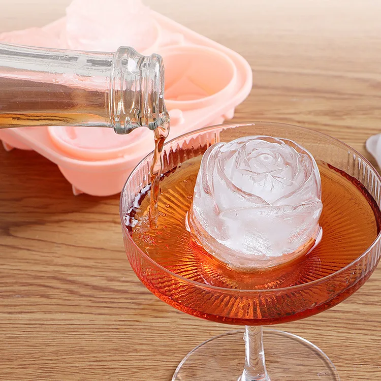 

Rose Silicone Molds Ice Cube Maker Ice Ball Maker Frozen Ice Lattice Whisky Food Grade Silica Gel Ice Maker Kitchen Gadgets