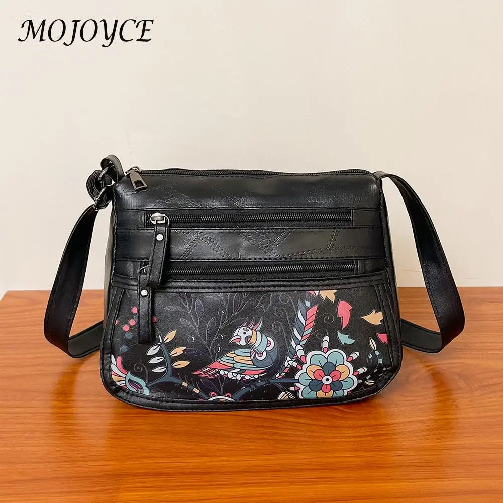 

Women PU Leather Zipper Crossbody Bag Girl Multi-pocket Casual Shoulder Bag Multifunctional Women Messenger Bags