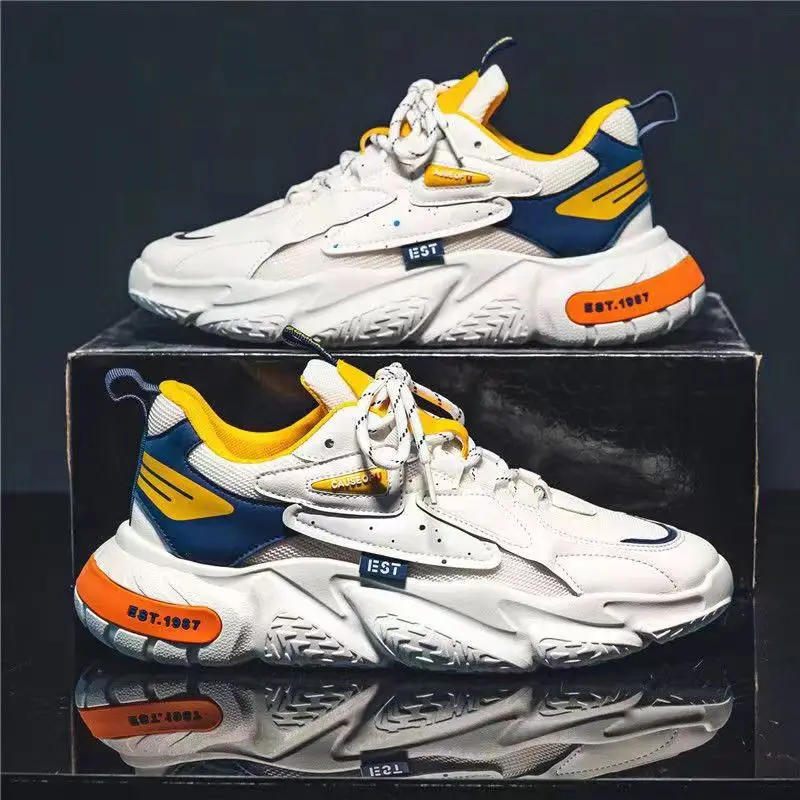 

Sports Shoes Men's Low-cut Breathable Student Shoes Fashion Joker Soft-soled Comfortable Leisure Running Shoes.