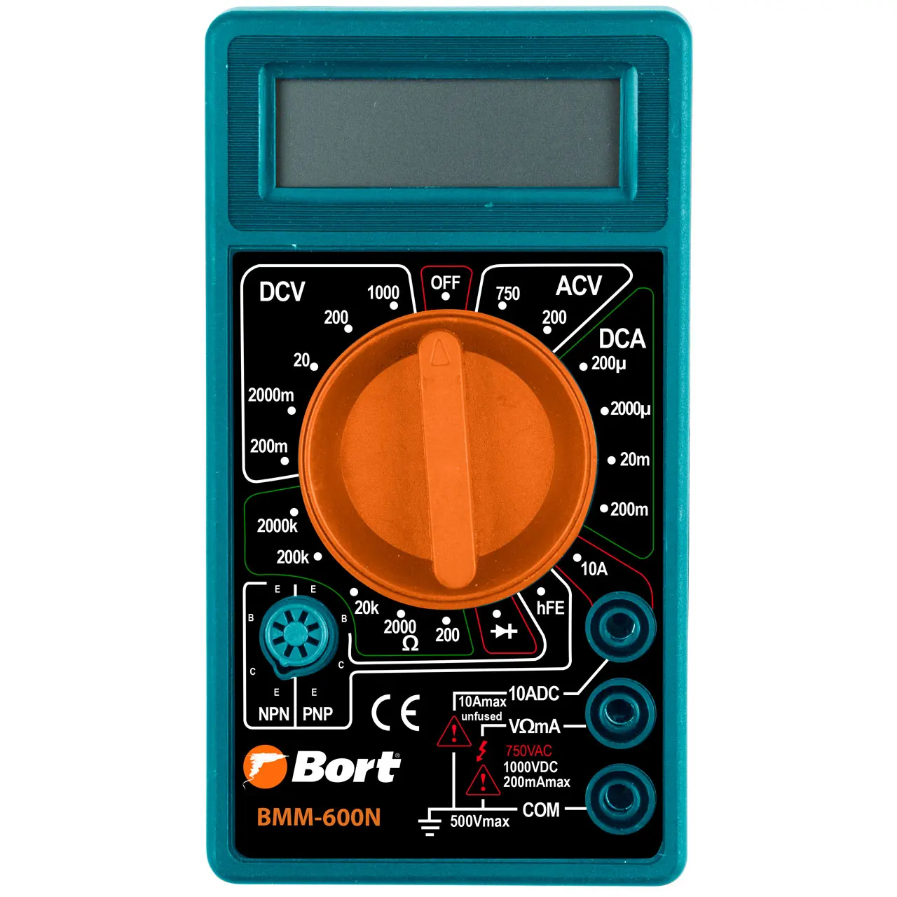Мультитестер Bort BMM 600 (измерение постоянного переменного тока сопротивления