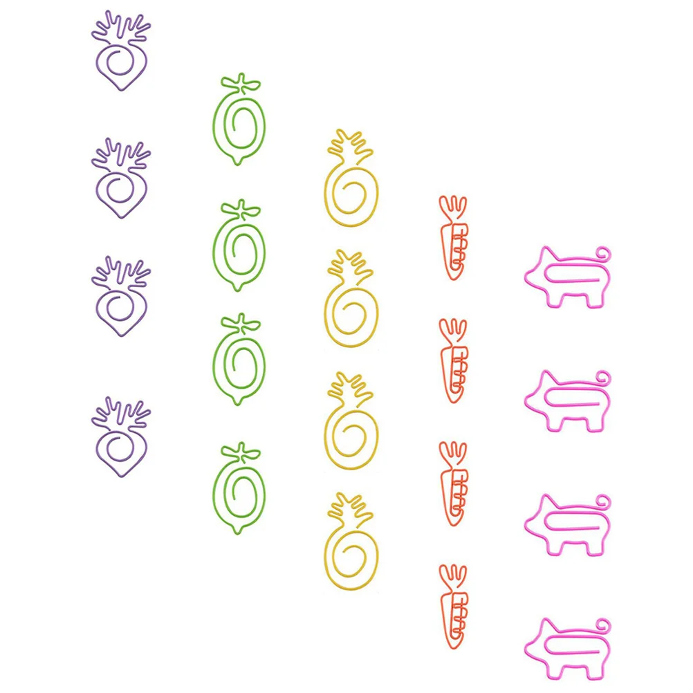 

Paper Clips Clip Office Pineapple Animal Color Shaped Storage Portable File Bookmarkcross Carrot Supplies Supply Cute Paperwork