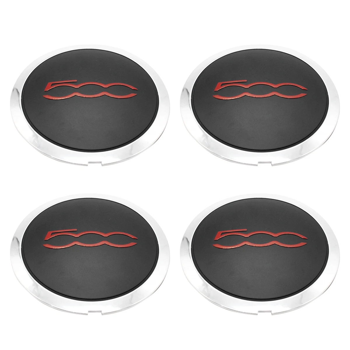

4Pcs 133mm Hubcap for Wheels Centre Hub Caps Set 68078419AC 68078421AC Dust Cover 51884863 Red