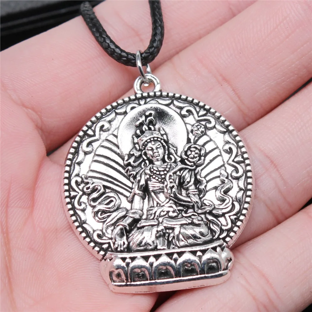 

Прямая поставка, 2 цвета, 42x36 мм, Будда, искусственная веревка, цепочка, ожерелье