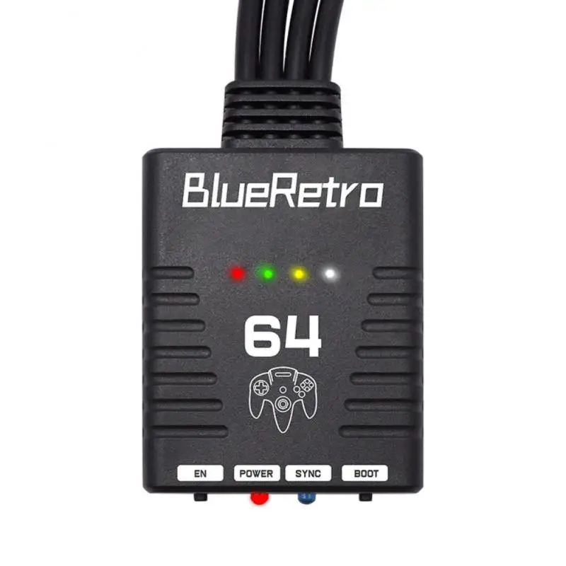

Blueretro Wireless Handle Converter 1 To 4 Multi-functional Reset Button Controllers Adapter Nearly Zero Latency For N64 Console