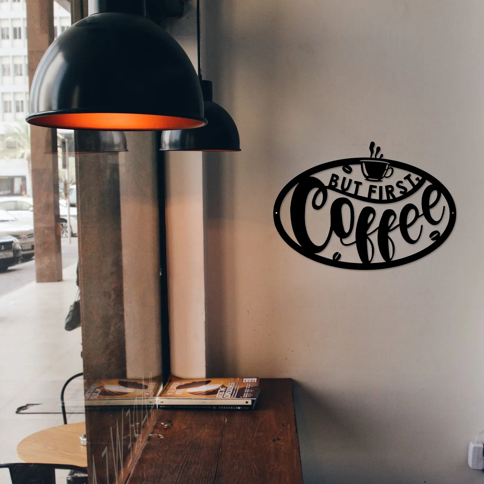 

Coffee Cup Wall Decor Metal Coffee Bar Signs Coffee Cup Decoration For Office Restaurant Home Room Kitchen Hollowed-out BUT