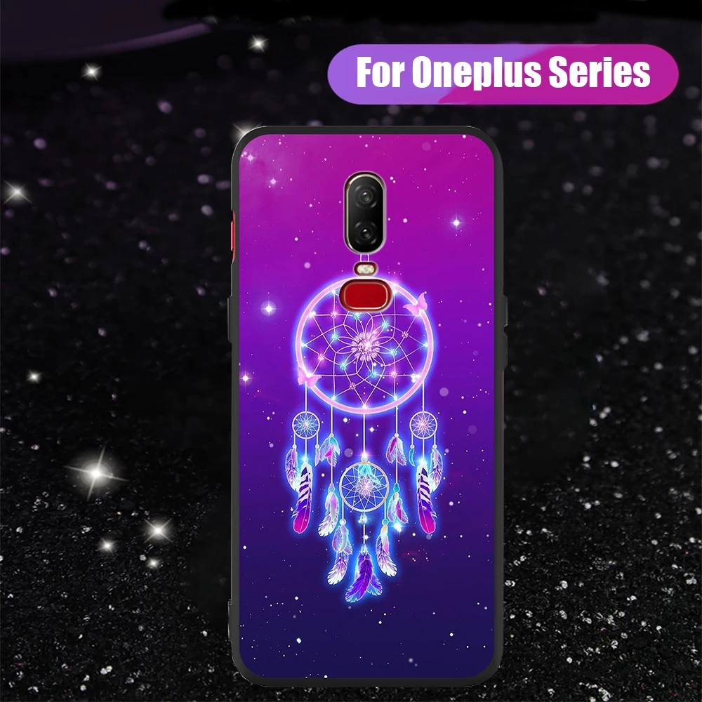 fashion dream catcher funda coque for oneplus 8 5 6 7 one plus 5t 6t 7t 8 pro phone case soft silicone tpu cover shell free global shipping