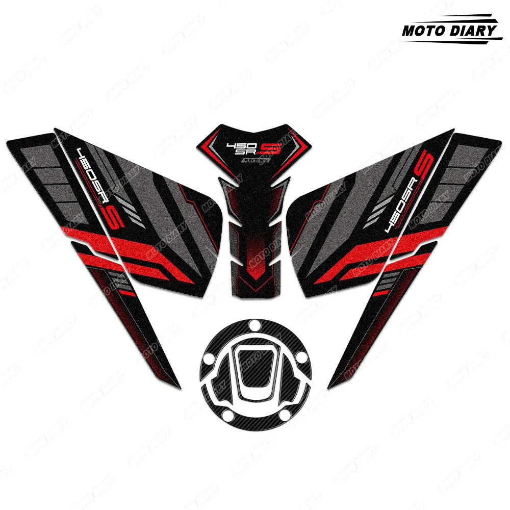 

Для CFMOTO 450SR S 450srs 2024 мотоциклетный топливный бак наклейка в комплекте газ масло защитные наклейки водонепроницаемый