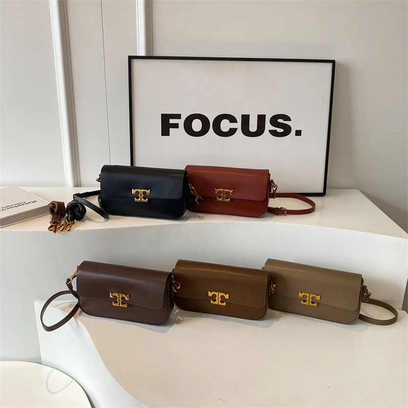 

Retro Light Luxury Underarm Bag High Quality Multifunctional Shoulder Crossbody Bag Small Square Bag Metal Lock Buckle 2023 New