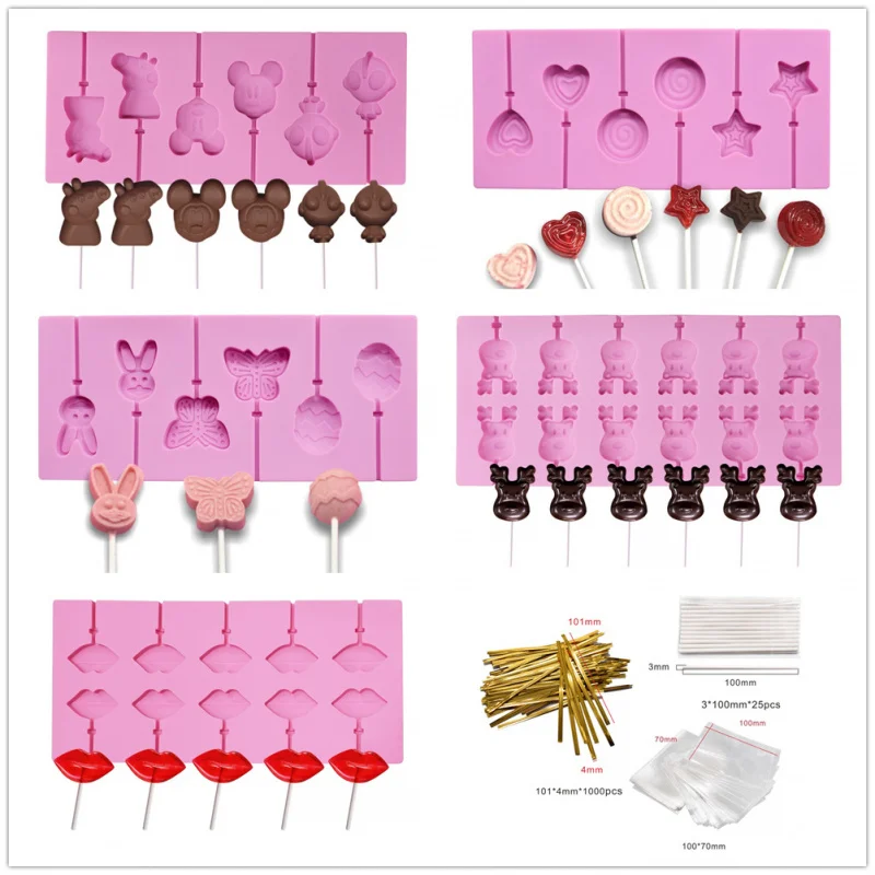 Звездное небо леденец любовь лось красные губы силиконовая форма сделай сам для