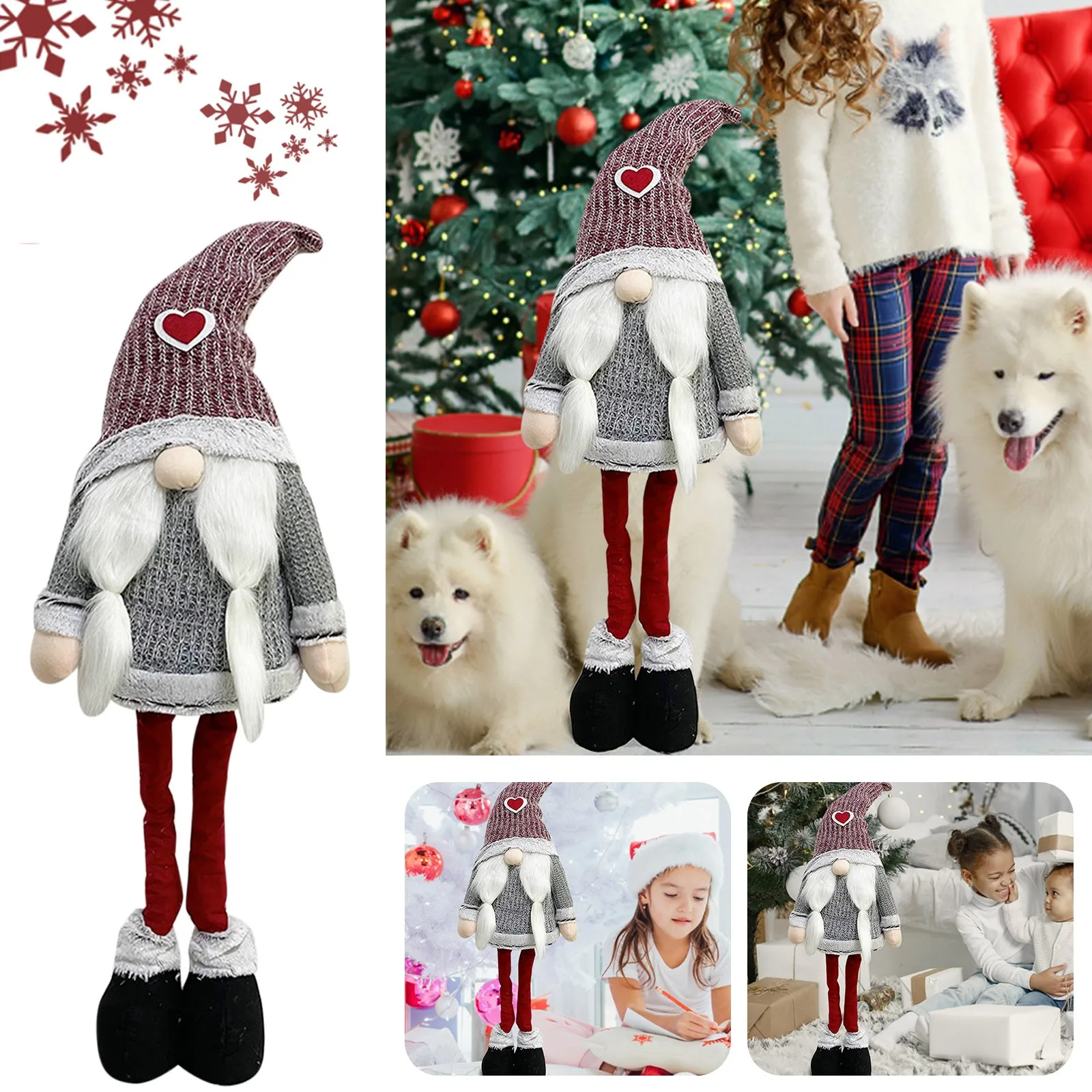 

Рождественские украшения, рождественские украшения, домашние безликие куклы для пожилых людей, дизайнерские рождественские украшения, гно...