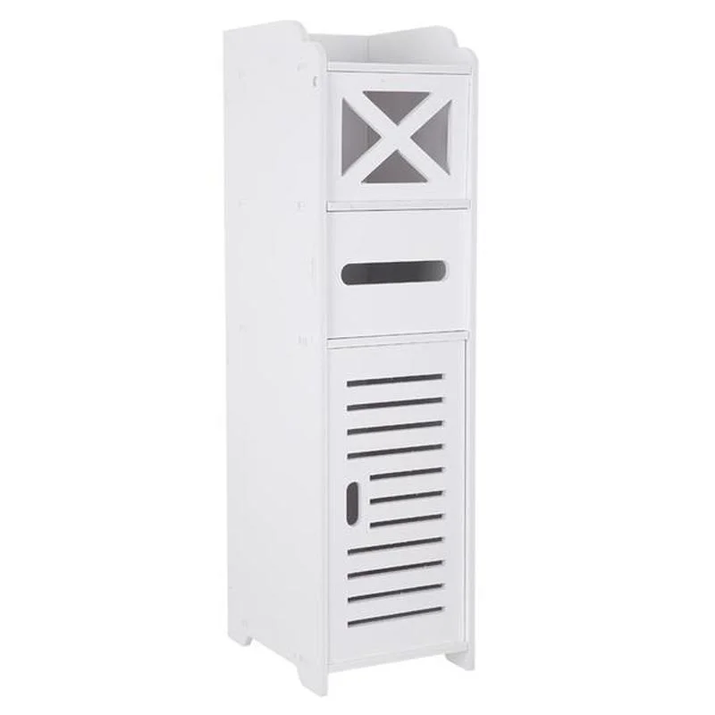 

Narrow Cabinet for Pvc Toilet Cross Tissues Two Tissue Storages (20x25x74cm)