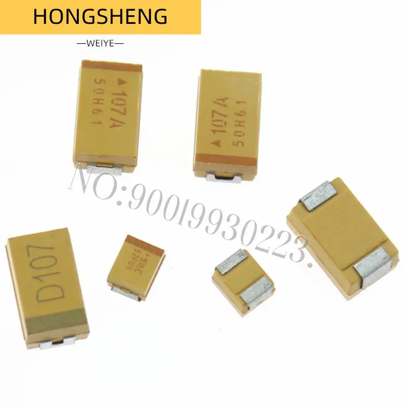 

10pcs A B C D Type Tantalum Capacitor 100UF 0.22UF 1UF 4.7UF 10UF 22UF 33UF 47UF 6.3V 10V 16V 25V 35V 50V 3216 3528 6032 7343