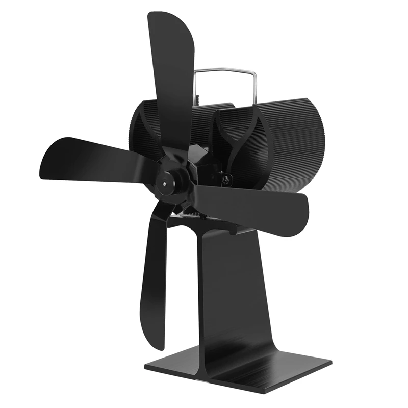 

4 Blades Wood Stove Fireplace Fan - Silent Motors Heat Powered Circulates Warm/Heated Air Eco Stove Fan for Gas