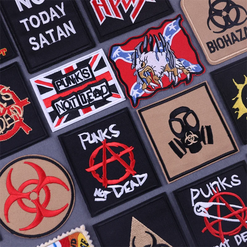 

Eagle Iron-on Patch Punk Embroidered Patches on Clothes M Flag Fusible Patches Badges DIY Thermoadhesive Appliques on Fabric