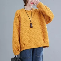 2021 autumn winter new korean diamond long sleeved sweater large size loose casual sweater hoodie oversized sweatshirt